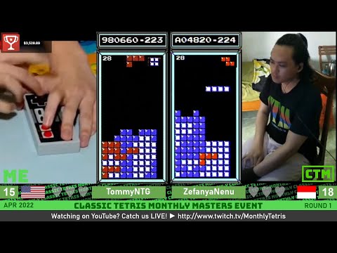 ONE TAP AWAY! Tommy Nenu | Round 1 | Classic Tetris Monthly MEGA MASTERS