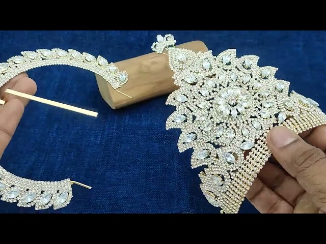 Magnificent shringar stones Crown Mukut Kreedam for god & Goddess Set of 2 video