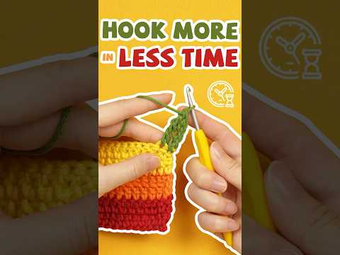 Want to speed up your crochet?Try crocheting 2 rows of double crochet at once. #crochettutorial