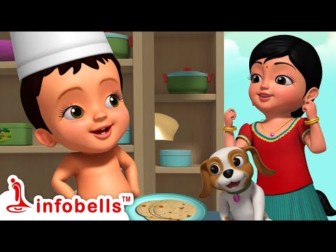 Roti Angadi Kittappa Hadu | Kannada Rhymes for Children | Infobells