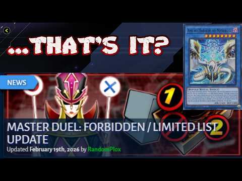 NEW MASTER BANLIST IS...