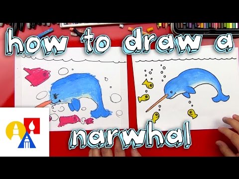 How To Draw A Narwhal - YouTube