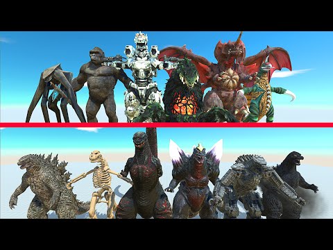 ALL GODZILLA VS MONSTER BATTLE - Animal Revolt Battle Simulator