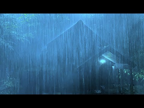 Healing Sleep Within 3 Minutes with Heavy Rainstorm and Fierce Thunder Sounds & Raging Wind at Night