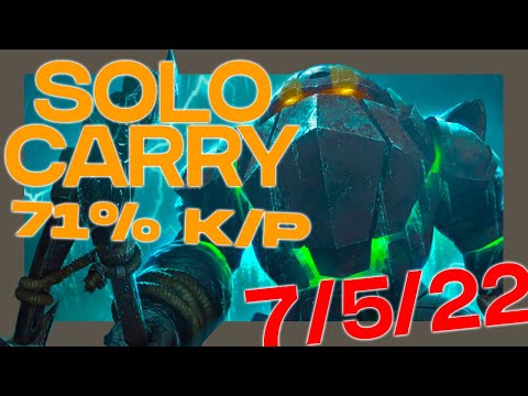 SOLO CARRY NAUTILUS SUPPORT 7/5/22  71% KILL PARTICIPATION