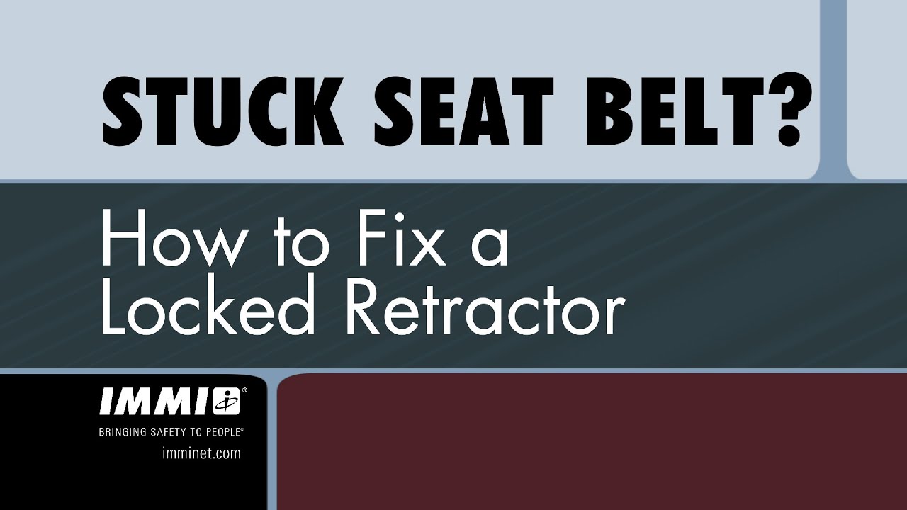 Seat Belt Stuck How To Undo Reverse Lock On A Retractor