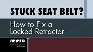 Seat Belt Stuck? - How to Undo Reverse Lock on a Retractor
