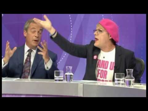 Eddie Izzard AND Nigel Farage get slapped down by audience on BBC's Question Time