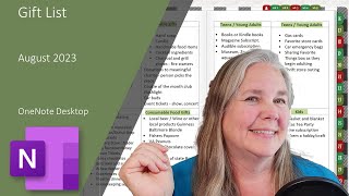 2023 Gift Lists in OneNote