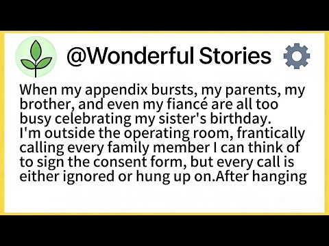 When my appendix bursts, my parents, my brother, and even my fiancé are all too busy celebrating my