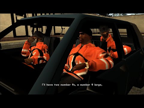 GTA San Andreas Drive Thru Mission but Everyone is Orange 12