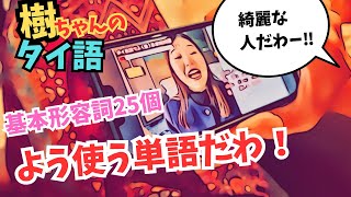 【タイ語🇹🇭基本形容詞25選】頻出！ネイティブがよく使うトップ表現シリーズ！【チェンマイ移住生活用語】