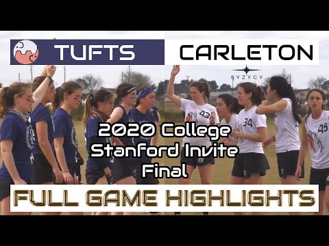 TUFTS vs CARLETON | 2020 College Stanford Invite Final | FULL GAME HIGHLIGHTS