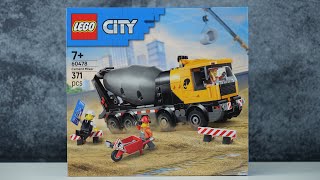 LEGO City 60478 Cement Mixer Truck - LEGO Speed Build Review
