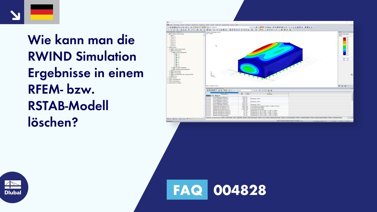 FAQ 004828 | Wie kann man die RWIND Simulation Ergebnisse in einem RFEM- bzw. RSTAB-Modell löschen?