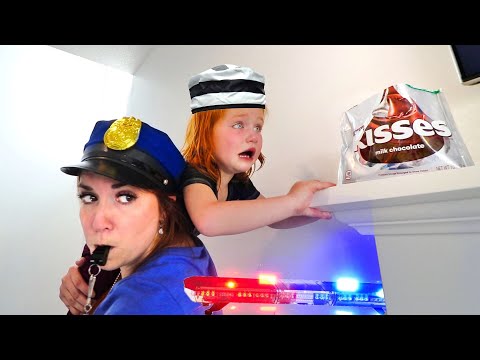 COPS vs ROBBERS - Prison Escape from Barbie Jail - will Adley get caught by Police Girl?? (new game)