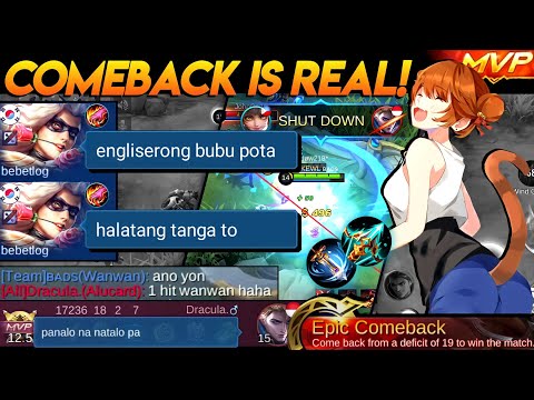 PRETENDING TO BE A NOOB WANWAN! WITH AN INSANE COMEBACK - MLBB