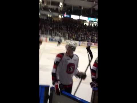 Sarnia vs Ottawa- Ref gets hit