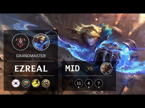 Ezreal Mid vs Zed - KR Grandmaster Patch 9.22