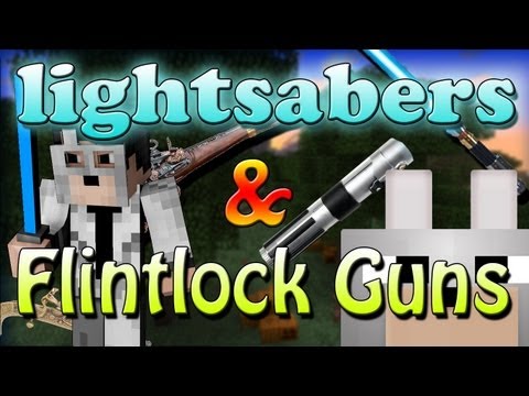 Minecraft Mods - 3D Lightsabers & Flintlock Weapons Mod 1.5 Review and Tutorial