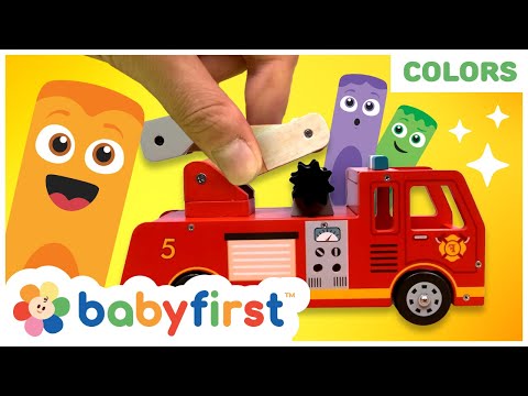Toddler Learning Video | COLOR CREW MAGIC | Fire truck for kids | How to draw & color | BabyFirst TV