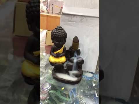 Smokey Polyresin Baby Buddha Statue