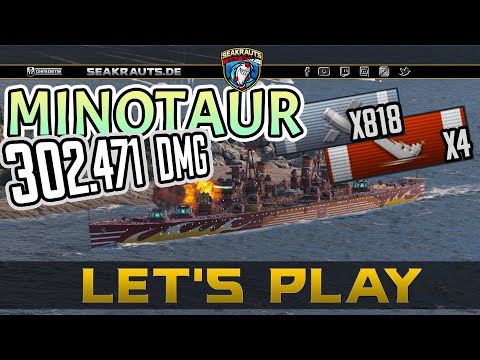Let's Play - MINOTAUR [T10 CL] - Die Glaskanone trägt das Gefecht?  - World of Warships [Deutsch]