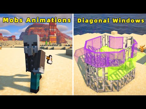 9 Amazing Minecraft Mods For 1.20.1 (Diagonal Windows + Mobs Animations Plus)