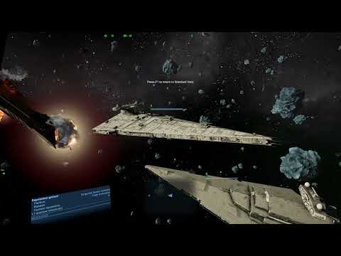 X4: Star Wars Interworlds: ISD1 Blockade vs Death Watch Kedalbe