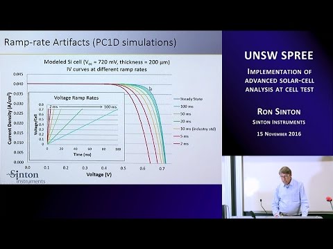 UNSW SPREE 201611-15 Ron Sinton - Implementation of advanced solar-cell analysis at cell test