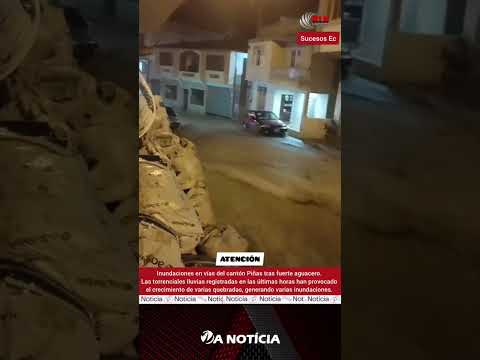 Ciudad de Piñas - EL Oro inundada este 7 de marzo