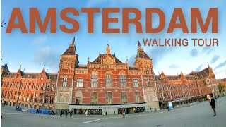 WALKING in AMSTERDAM - Anne Frank museum to Central Station