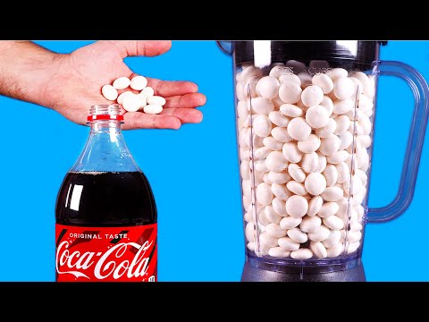 GIANT BLENDER VS MENTOS! - EXPERIMENT