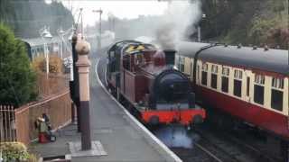preview picture of video 'metropolitan 1 steam on test at Bridgnorth SVR on the 28.11.12 met 1 london underground tube 150'