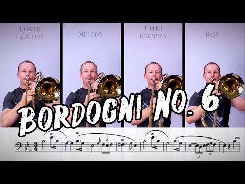 Bordogni No. 6 - Trombone Quartet Play Along