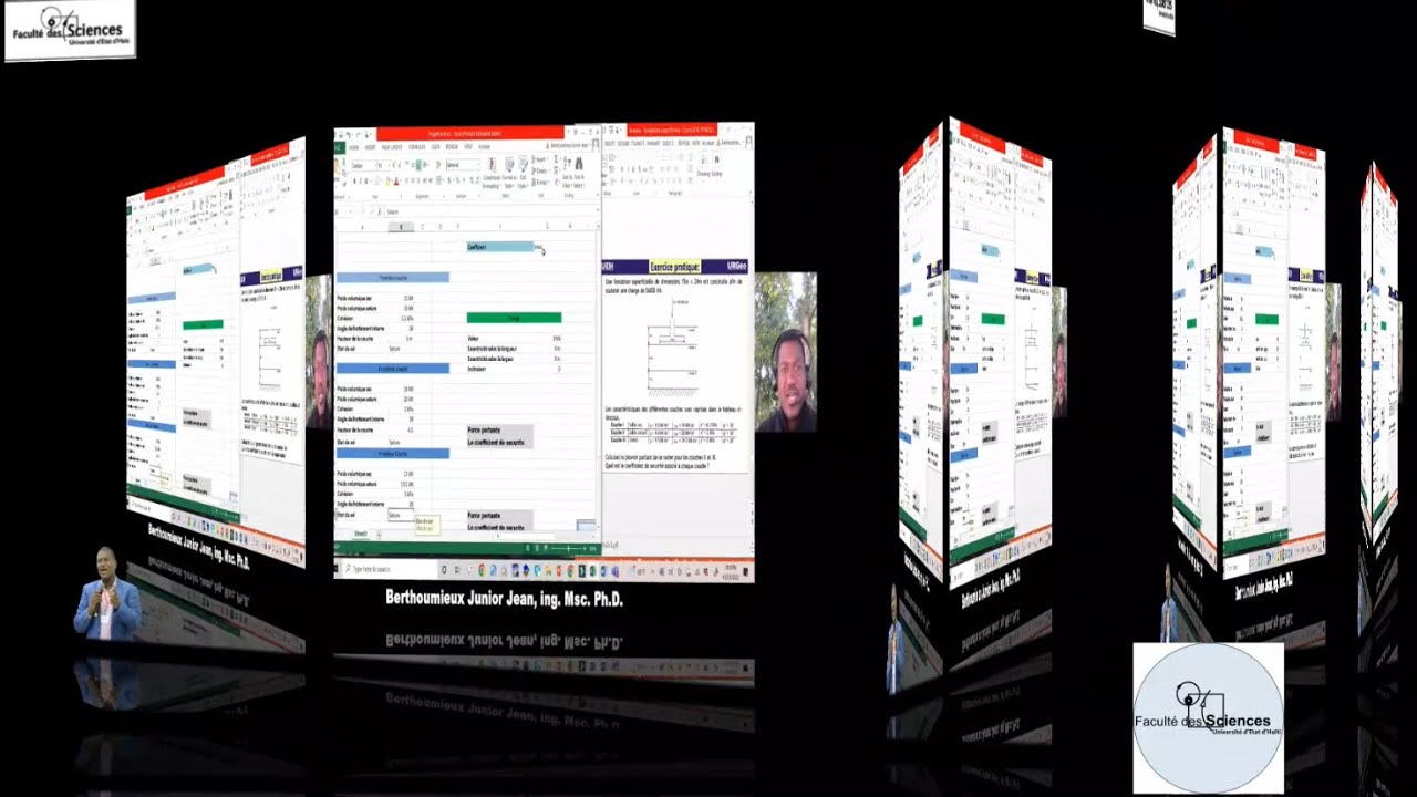 Programme de calcul de capacité portante des fondations superficielles - Cas de trois couches