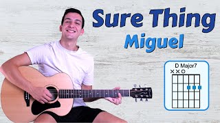 How to Play Sure Thing (Miguel) Guitar Lesson with Chords
