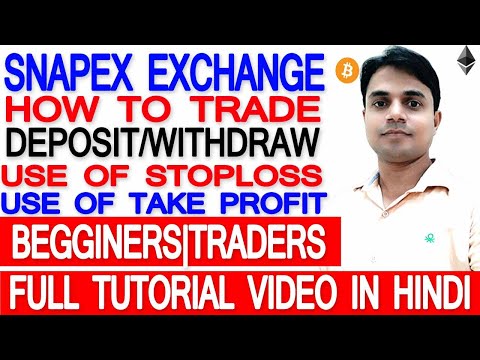 How to use Snapex Exchange, Stop Loss & Take Profit at once | Snapex Full Ttutorial Video in Hindi