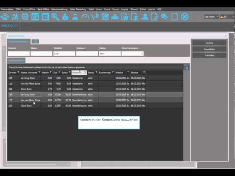 SIHOT Video Tutorial - Abrechnen: Mehrere Zimmer zusammen