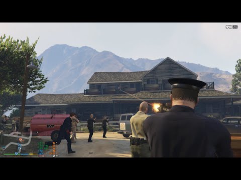 GTA V - Misc Police vs. Gangs firefights (SimpleGangWar mod)