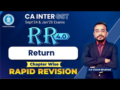 🚀15 GST IDT Revision | Return | CA & CMA Inter Fast Track | Vishal Sir | May'24