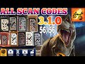 Jurassic World Dominion Facts App Scan Codes All 56 CODES Dinosaurs Atrociraptor Rajasaurus Beta