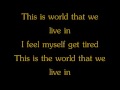 The Killers - The World We Live In lyrics