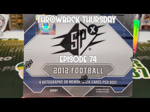 2012 Upper Deck SPx Football Hobby Box Opening. TBT Episode 74