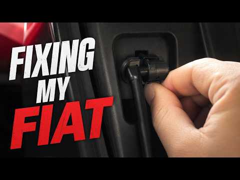 Installing a new hood prop rod clip in my Fiat 500