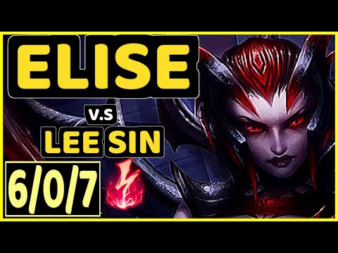 KIREI (ELISE) vs LEE SIN - 6/0/7 KDA JUNGLE GAMEPLAY - EUW Ranked GRANDMASTER