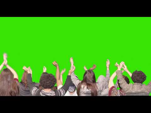 Concert Crowd Mixed - Green Screen Stock Asset - 4k