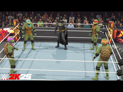Batman Vs Teenage Mutant Ninja Turtles | Gauntlet Match - WWE 2K25 PS5 [4K]