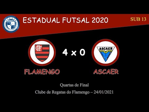 FLAMENGO 4 x 0 ASCAER - Estadual Futsal 2020 (Sub 13)