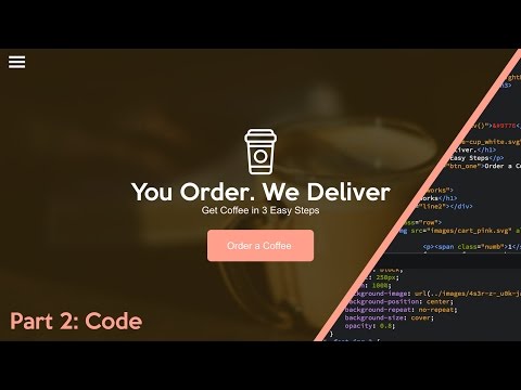 Web Design Speed art + Speed Code - Coffee Delivery Website (Part 2 of 2)